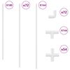 vidaXL PVC Caurule 29 pcs Balts PP un PE