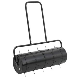 vidaXL Dārza zāliena rullis ar aeratora skavām &Oslash; 30 x 90 cm Tērauds
