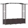 vidaXL Pacelta gulta ar treliem un jumtu Brūna 204 x 40 x 138 cm PP