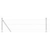 vidaXL Žogs ar stabu Sudraba 0,6 x 25 m Tērauds