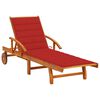 vidaXL dārza sauļo&scaron;anās zvilnis ar matraci, akācijas masīvkoks