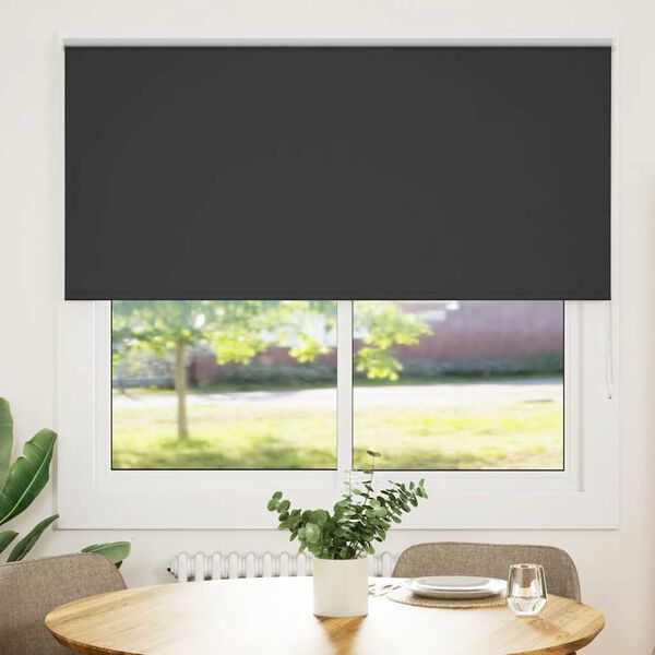 vidaXL Rullo žalūzija Blackout Black 155x175 cm Auduma platums 151,6cm