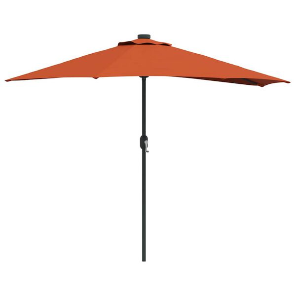 vidaXL Dārza parasols Sarkanbrūns 294 x 150 x 224 cm