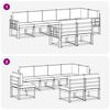 vidaXL Āra dīvānu komplekts ar spilvenu 8 pcs Dabisks un krējuma