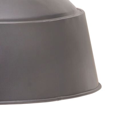 vidaXL griestu lampa, industriāls dizains, pelēka, 32 cm, E27