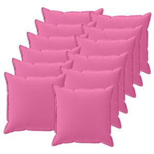 vidaXL Spilvenu pārvalks 12 gab. HOUTEN Rozā 40 x 40 cm Poliesters