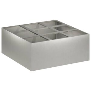 vidaXL Dārza stādītājs Sudraba 100 x 100 x 50 cm Nerūsējo&scaron;s tērauds