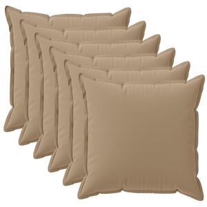 vidaXL Spilvenu pārvalks 6 gab. HOUTEN Pelēkbrūna 30 x 30 cm
