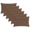 vidaXL Spilvenu pārvalks 6 gab. HOUTEN Gai&scaron;i brūns 40 x 60 cm