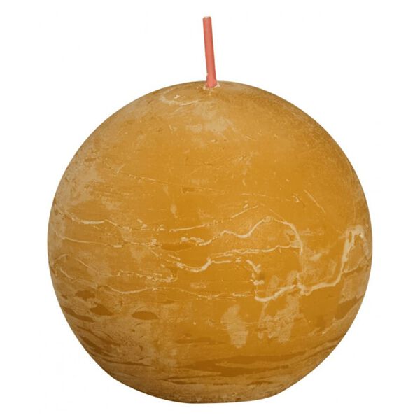 Bolsius apaļās sveces Shine, 6 gab., 76x71 mm, medus &scaron;ūnu dzeltenas