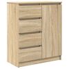 vidaXL kumode ar atvilktni, 71x35x84 cm, inženierijas koks