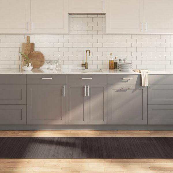 vidaXL paklājs, taisnstūra forma, tum&scaron;i brūns, 70x300 cm, bambuss