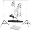 vidaXL fotostudijas komplekts, gaismas un fons