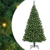 vidaXL Mākslīgā Ziemassvētku eglīte su 300 LED ar statīvu Zaļa 180 cm