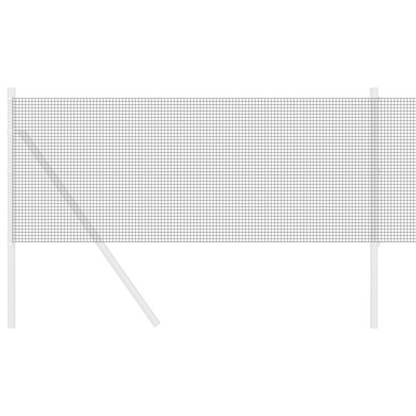 vidaXL Metinātās stieples žogs Pelēka 0.8 x 50 m Tērauds