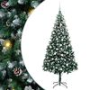 vidaXL Mākslīgā Ziemassvētku eglīte su 300 LED ar statīvu Zaļa 210 cm