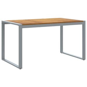 vidaXL dārza galds ar U-formas kājām, 140x80x75 cm, akācijas masīvkoks