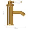 vidaXL vannasistabas izlietnes jaucējkrāns, zelta krāsā, 130x180 mm