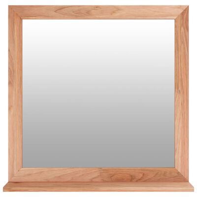 vidaXL sienas spogulis, 55x55 cm, valrieksta masīvkoks
