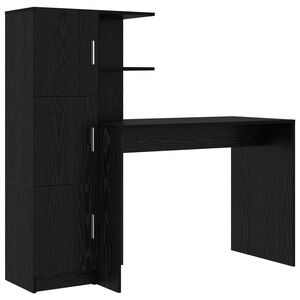 vidaXL Galds Melns ozolkoks 133.5 x 50 x 124 cm 2 gab.