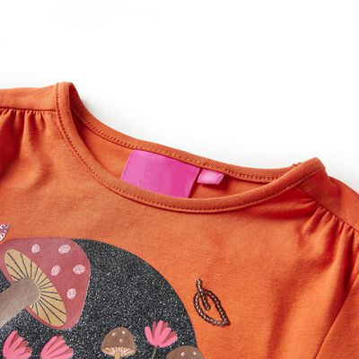 Bērnu krekls ar garām piedurknēm, koši oranžs, 92