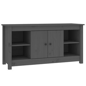 vidaXL TV skapītis, pelēks, 103x36,5x52 cm, priedes masīvkoks