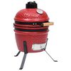 vidaXL Kamado grils, kūpinātava, keramika, 56 cm, sarkans