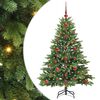 vidaXL Mākslīgā Ziemassvētku eglīte su 150 LED Zaļa 120 cm PE un PVC