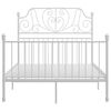 vidaXL gultas rāmis, balts metāls, 120x200 cm