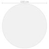 vidaXL galda aizsargsegums, matēts, &Oslash;110 cm, 1,6 mm, PVC
