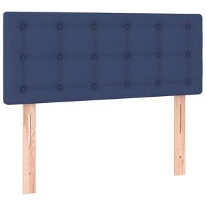 vidaXL gultas galvgalis, 90x5x78/88 cm, zils audums