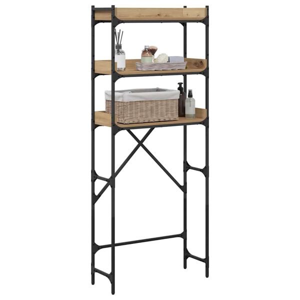 vidaXL Veļas ma&scaron;īnas plaukts Artisānā ozols 67 x 25 x 163 cm