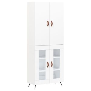 vidaXL augstais skapis, balts, 69,5x34x180 cm, inženierijas koks