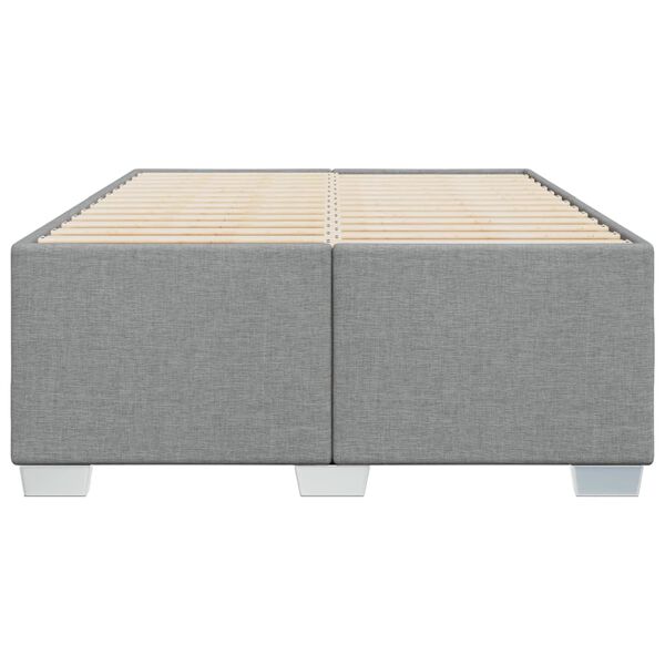 vidaXL gultas rāmis bez matrača gai&scaron;i pelēks 120x190 cm audums