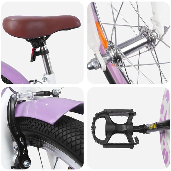 vidaXL Bērnu Velosipēds 18 Collas 5-7 gadiem Violeta