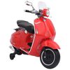 vidaXL elektrisks bērnu motocikls Vespa GTS300, sarkans