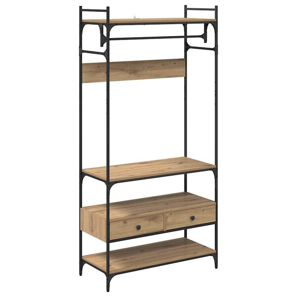 vidaXL Skapis amatnieku ozola 89 x 39 x 184.5 cm Inženierijas koks