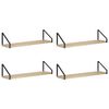 vidaXL Sienas plaukti 4 gab. Sonomas ozols 60 x 16 x 15,5 cm