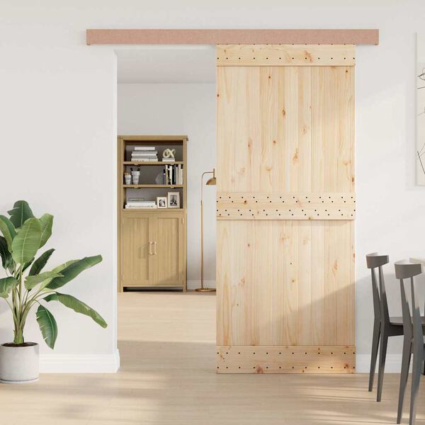 vidaXL bīdāmo durvju sistēma, 183 cm, alumīnija sakausējuma, sudraba