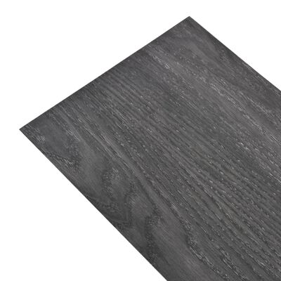 vidaXL grīdas dēļi, 5,26 m², 2 mm, melnbalti, PVC