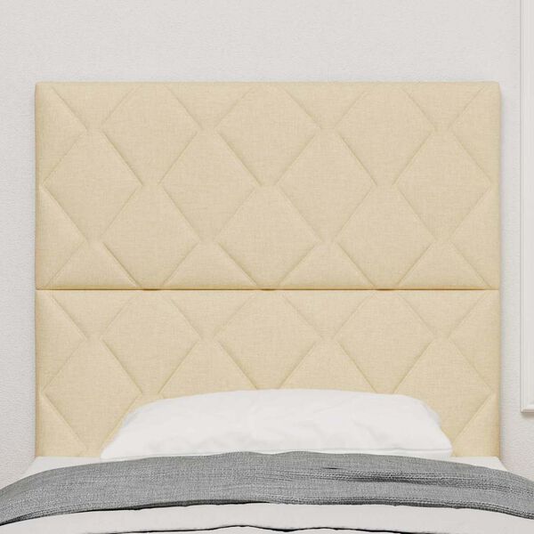 vidaXL Galvgalis ar galvas klāju Krēmkrāsa 100 cm Mākslīgā āda