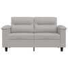 vidaXL divvietīgs dīvāns, 120 cm, gai&scaron;i pelēks mikro&scaron;ķiedras audums