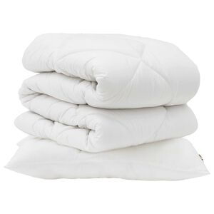 vidaXL Sega ar spilvenu 2 pcs Balts Mikro&scaron;ķiedra