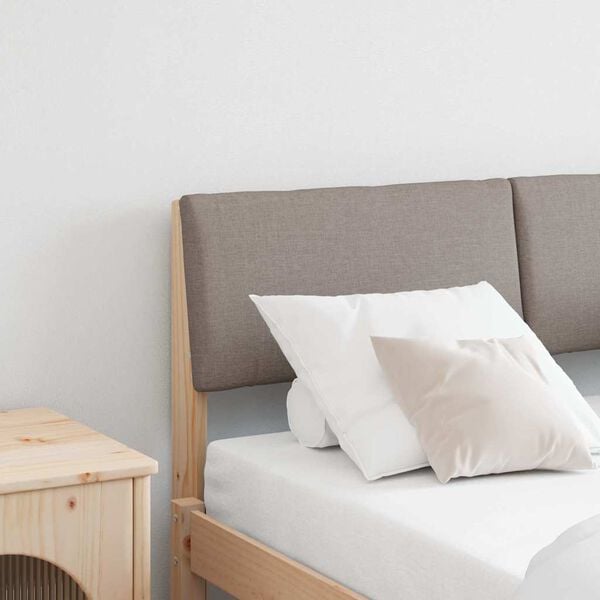 vidaXL Mīkstināts gultas galvgalis Pelēkbrūna 120 cm