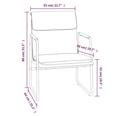 vidaXL atpūtas krēsls, tumši pelēks, 55x64x80 cm, audums