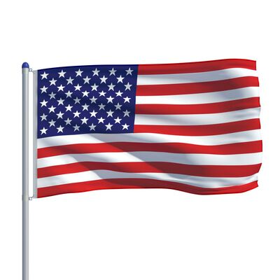 vidaXL ASV karogs un karoga masts, alumīnijs, 6 m