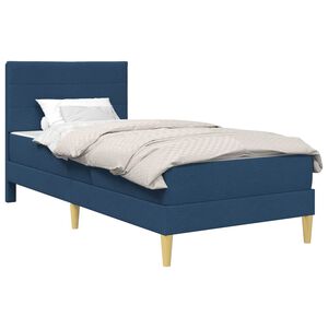 vidaXL Gultas rāmis Zila 80 x 200 cm Poliesters