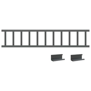 vidaXL Jumta sniega aizsargs Antracīts 100 x 2,5 x 20 cm Tērauds