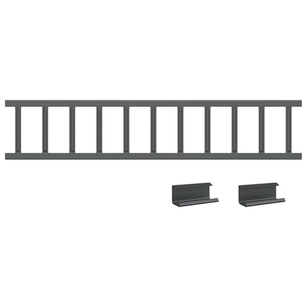 vidaXL Jumta sniega aizsargs Antracīts 100 x 2,5 x 20 cm Tērauds