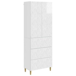 vidaXL Skapju komplekts 2 pcs Spīdīgi balts 66 x 34,5 x 90 cm